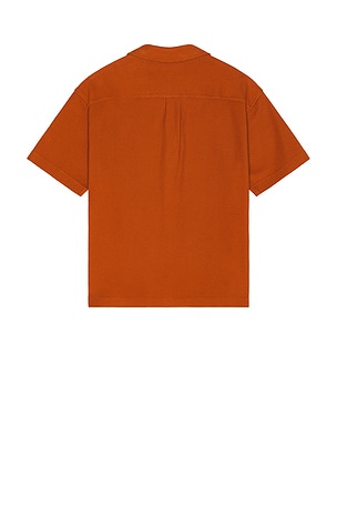 FRAME Jacquard Relaxed Shirt in Burnt Orange