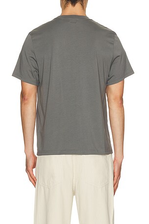 FRAME Short Sleeve Light Cotton Tee in Grey