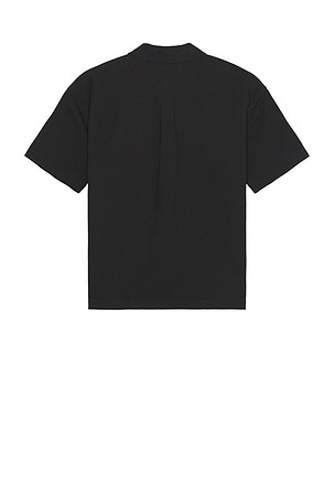 FRAME Waffle Textured Shirt in Black