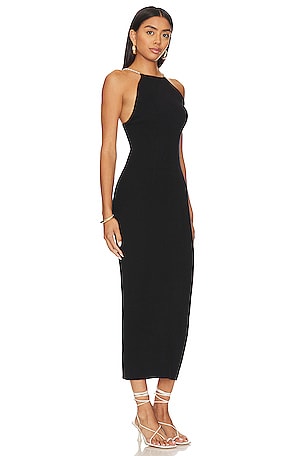 Favorite Daughter The Ropes of Pearl Dress in Black