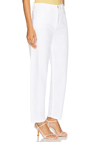 Favorite Daughter The Nikki Mid Rise Barrel Jeans in White