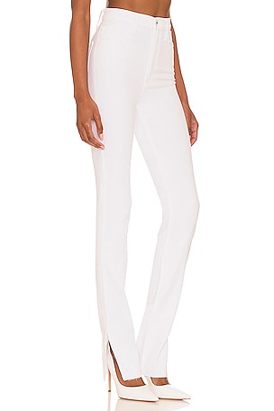 Favorite Daughter Valentina Super High Rise Tower Jean With Slit in White