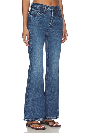 Favorite Daughter The Maurice Mid Rise Flare in Blue