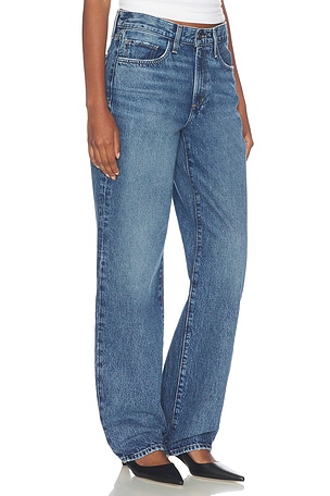 Favorite Daughter The Tommy Low Slung Long Straight Jean in Blue