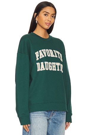 Favorite Daughter Collegiate Sweatshirt in Dark Green