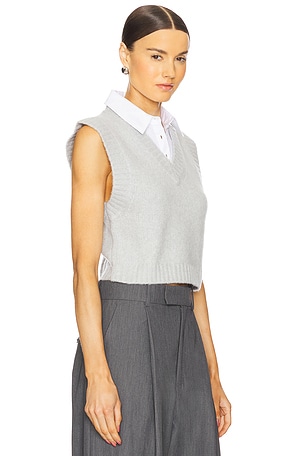 Favorite Daughter The Leigh Vest in Light Grey