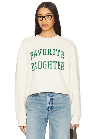 Cropped Collegiate Sweatshirt Favorite Daughter