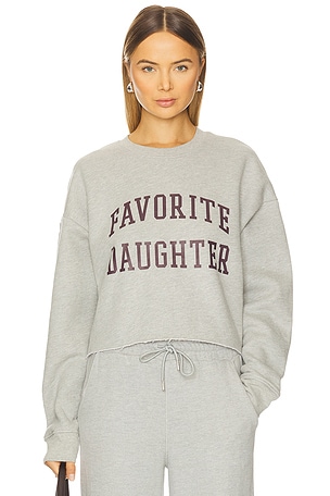 Cropped Collegiate Sweatshirt Favorite Daughter