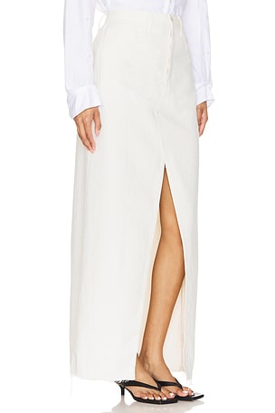 Favorite Daughter The Sadie High Rise Maxi Skirt in Ivory