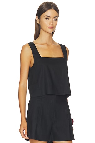 Favorite Daughter The Linen Abby Top in Black. Size M. Also
