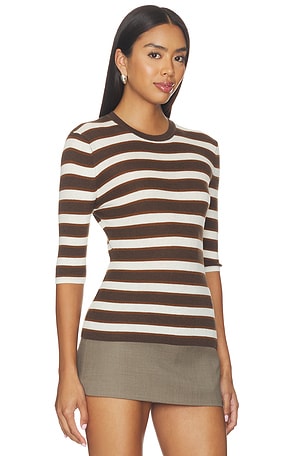 Favorite Daughter The Amelia Crewneck Top in Brown