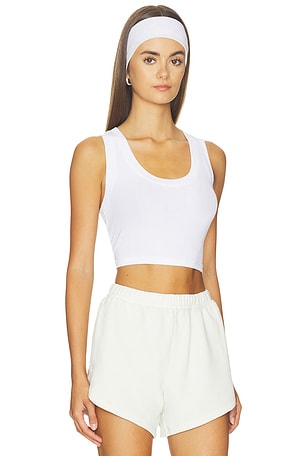 Favorite Daughter The Cutting It Close Crop Tank in White