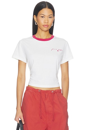 The Cropped Signature Chest Tee Favorite Daughter
