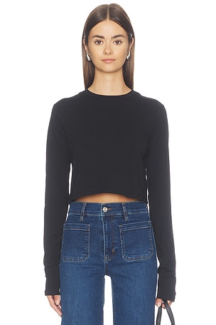 The Laura Crop Top Long Sleeve Favorite Daughter