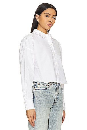 Favorite Daughter The Crop Ex-Boyfriend Shirt in White