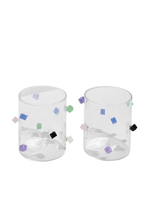 KIT COM 3 COPOS DE CUBO CUBE GLASSES SET OF 2 Fazeek