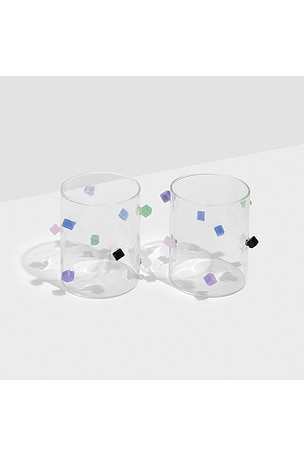 Fazeek Cube Glasses Set Of 2 in Neutral