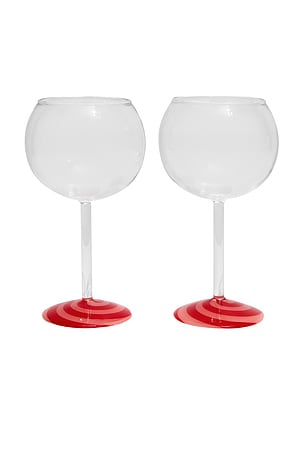 Swirl Wine Glasses Set Of 2 Fazeek