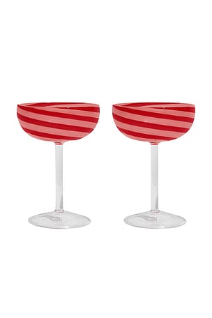 Swirl Coupe Glasses Set Of 2 Fazeek