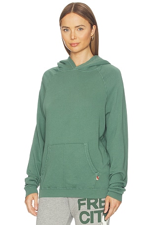Free City Basicgoodness Fluff Hoodie in Green