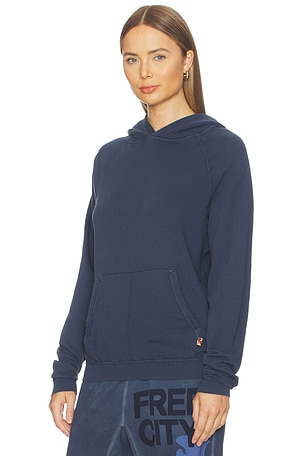 Free City Basicgoodness Fluff Hoodie in Navy