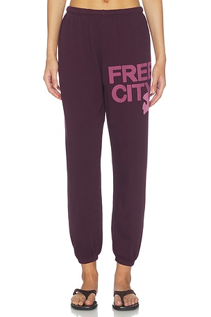 Free City PANTALON SWEAT LARGE LARGE SWEATPANT en Penk, Violet