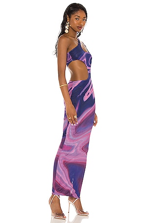 Farai London X REVOLVE Aiya One Shoulder Dress in Purple