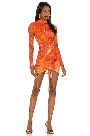 Farai London X REVOLVE Long Sleeve Mini Dress in Orange | REVOLVE
