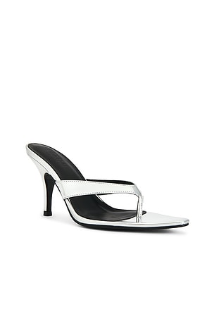 FEMME LA Tokyo Thong Sandal in Metallic Silver