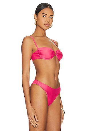 F E L L A Gabriel Bikini Top in Fuchsia