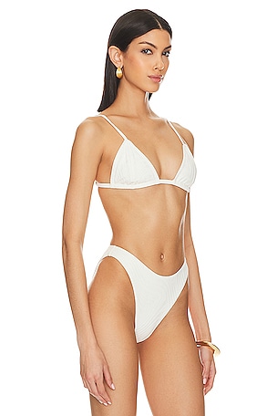 F E L L A Julian Bikini Top in White