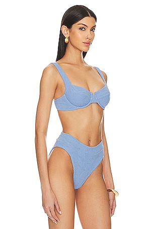 F E L L A Casanova Bikini Top in Blue