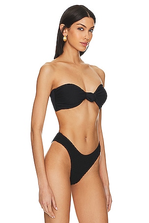 F E L L A Hunter Bikini Top in Black