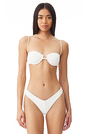 Hunza G Zadie Crinkle Bikini Set in Crinkle White