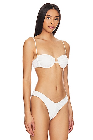 F E L L A Gabriel Bikini Top in White