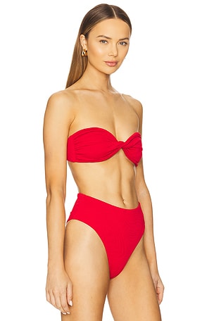 F E L L A Bernie Bikini Top in Red