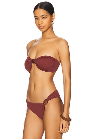 F E L L A Eli Bikini Top in Brick