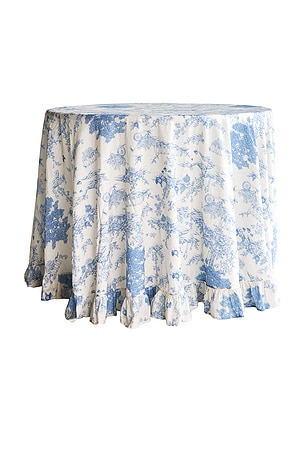 Toile Round Tablecloth Friend of Mine