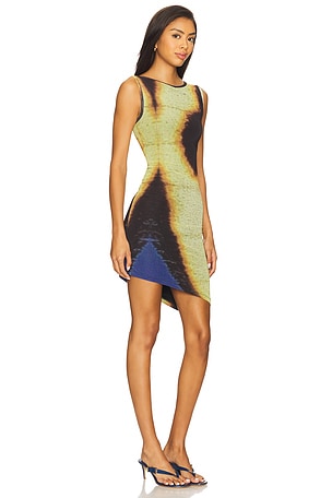 Feners Caracola Dress in Black,Lemon