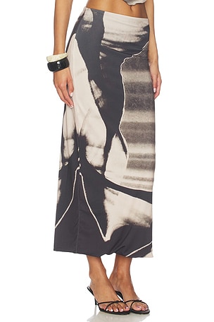 Feners Tu X Mi Skirt in Black,Tan