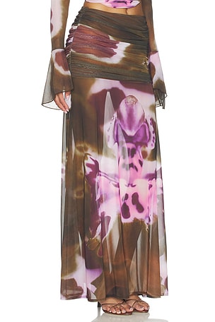 Feners Susurro Skirt in Brown,Purple