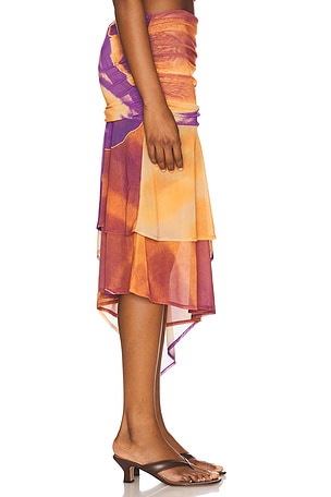 Feners Festa Skirt in Rust,Purple