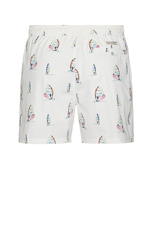 Fair Harbor The Bungalow Swim Trunks in White. Size XL/1X. Also