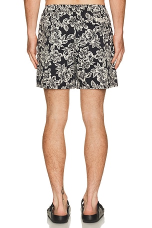 Fair Harbor Bungalow Swim Trunk in Black