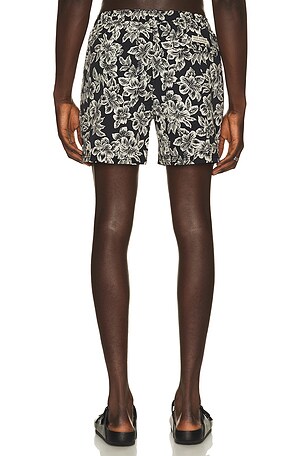 Fair Harbor Bungalow Swim Trunk in Black. Size S. Also