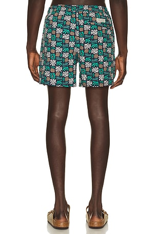 Fair Harbor Bungalow Swim Trunk in Teal