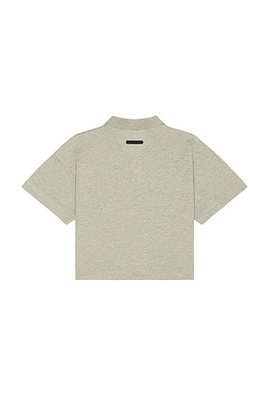 Fear of God ESSENTIALS Kids Signature Classic Short Sleeve Polo in Grey