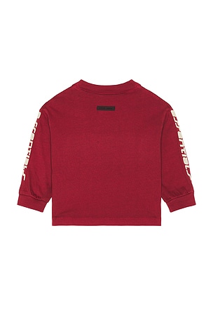 Fear of God ESSENTIALS Kids Long Sleeve Tee in Red