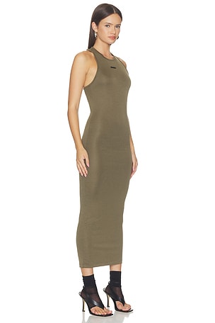 Fear of God ESSENTIALS Soft Rib Racerback Dress in Green