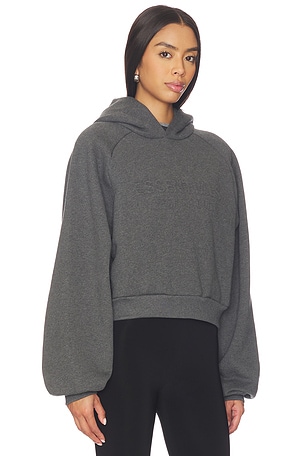 Fear of God ESSENTIALS 90's Raglan Hoodie in Charcoal
